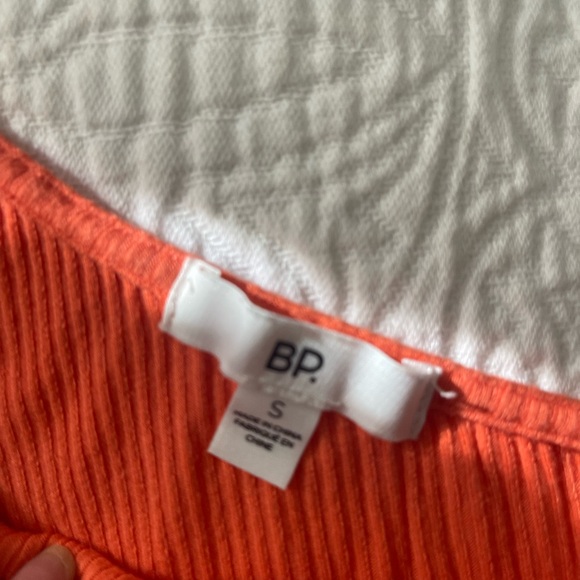 BP Vibrant Orange Ribbed Top - Picture 3 of 3